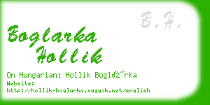 boglarka hollik business card